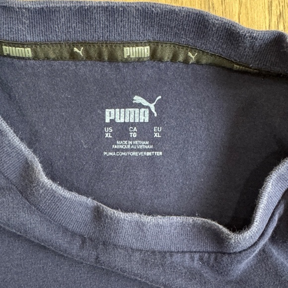 PUMA Navy Tee with Red Logo Size XL - Picture 2 of 10